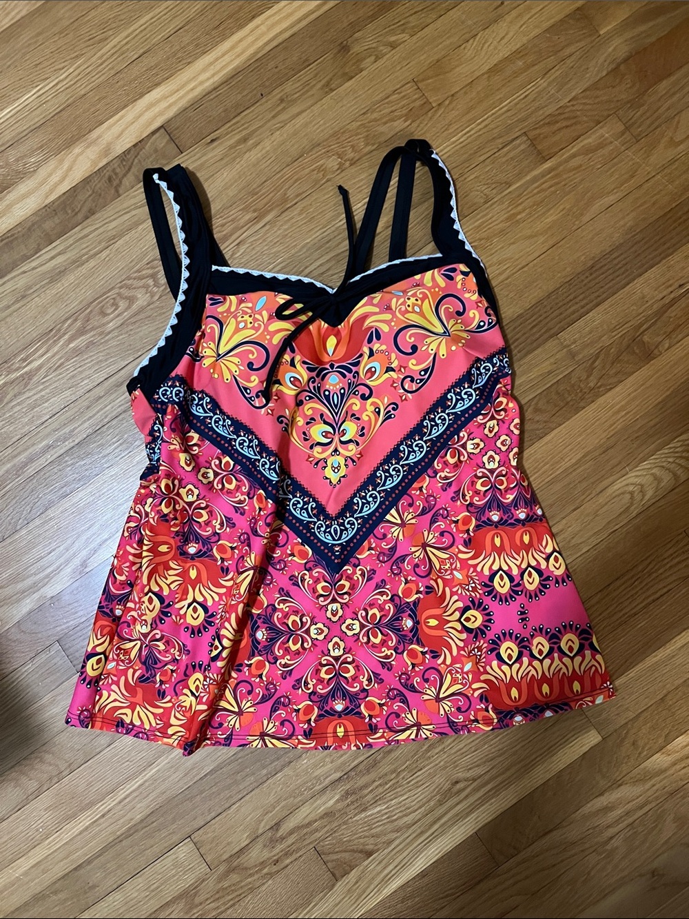 Women’s Modlily Patterned Swim Tankini Top